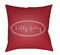 Tiwari Home 20" Cherry Red and White "Holly Jolly" Printed Square Throw Pillow Cover